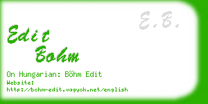 edit bohm business card